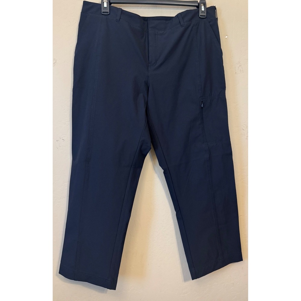 Kirkland Signature Travel Pants Women 16 Black Stretch Cargo Pocket Hiking NWOT